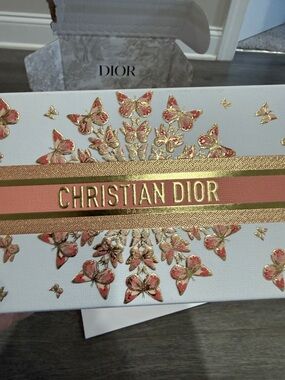 Dior Mothers Day 2026 Gift Box with Gold and Coral Butterfly Detail